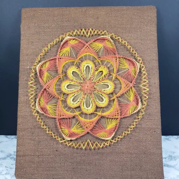 Mandala String Art Wall Decor Encased Vintage - Picture 13 of 16